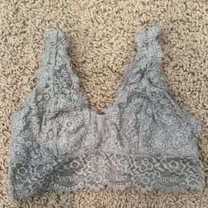 Aerie Gray Lace Bralette Size XS